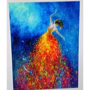 5D Diamond Painting Kit Woman Dancing Round Full Drill 30cm x 40cm NEW